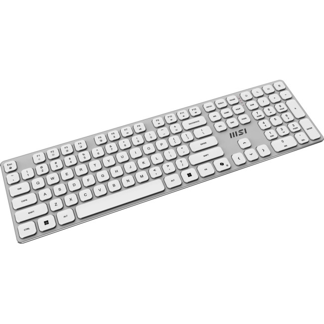 Комплект бездротовий клавіатура + миша MSI K210 W, білий