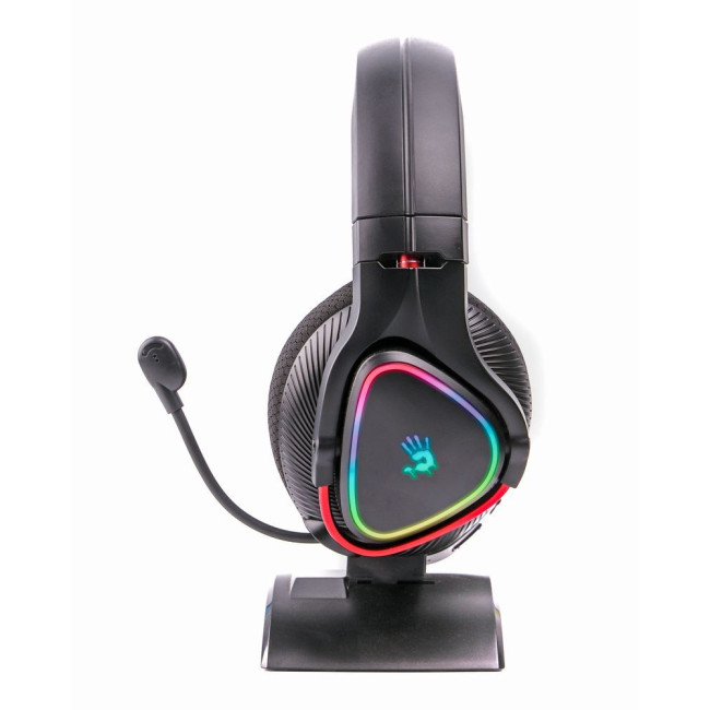 Ігрові бездротові навушники з мікрофоном, RGB, Bluetooth + 2.4GHz + 3.5 jack