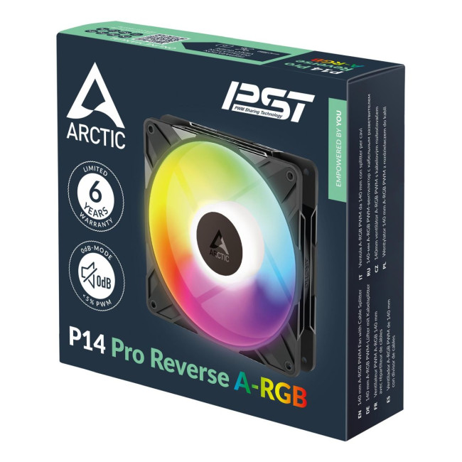 Набір із трьох вентиляторів для корпусу 140MM P14 PRO REVERSE A-RGB 3P ACFAN00327A ARCTIC