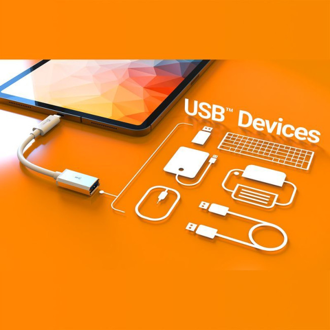 Кабель-адаптер OTG USB 3.1, USB-C тато/USB-A-мамо, 0.1 м