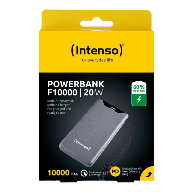 Портативний зарядний пристрій USB 10000MAH QC3.0 GREY F10000 7332034 INTENSO