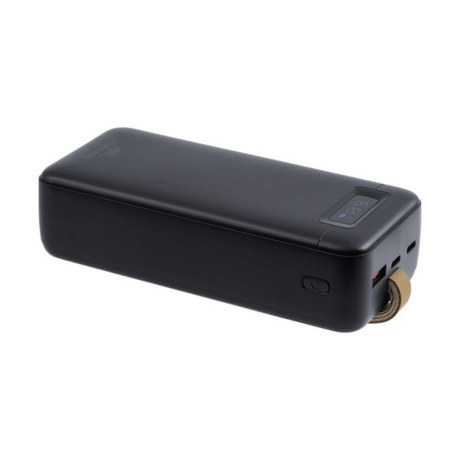 Портативний зарядний пристрій, 30000 mA, PD 65W, з LCD, чорний