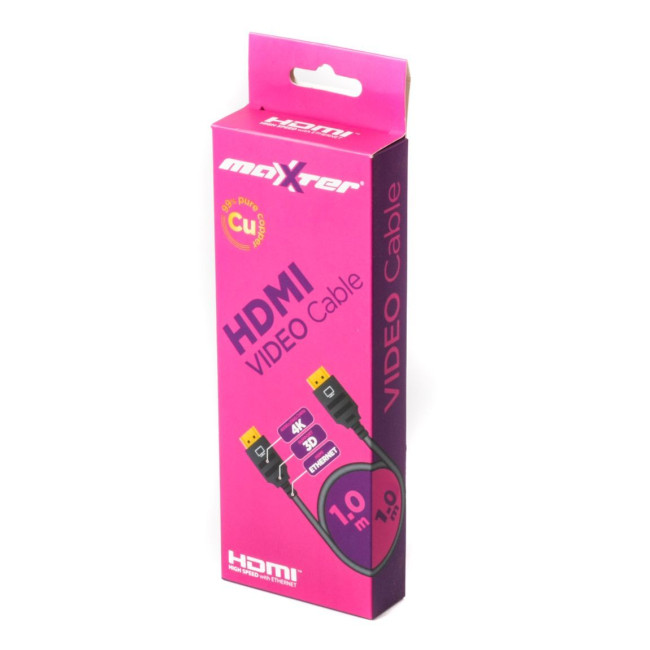 Кабель у коробці HDMI V.2.0, 4К 60 Гц, позолочені конектори, 1 м