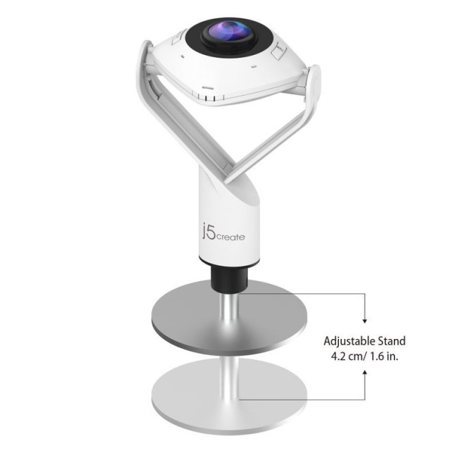 Вебкамера 360°, 1080 P, USB-A/C 3.0, вбудований мікрофон, кріплення 1/4