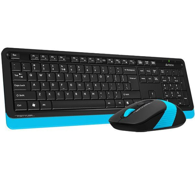 Комплект бездротовий Fstyler клавіатура+миша, чорно-синій, USB