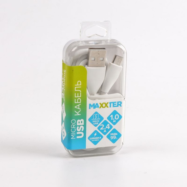 Кабель micro USB 2.0 A-тато/Micro B-тато, преміум, 2.4 А