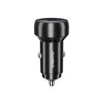 Автомобільний зарядний пристрій, USB-C+USB-A, 60Вт, QC3.0/PD/PPS, чорний