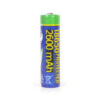 Акумулятор Li-Ion 18650 2600 мАгод із захистом, блістер