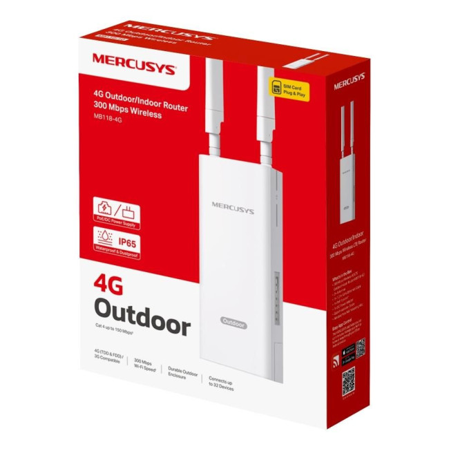 Бездротовий маршрутизатор 4G LTE, MB118-4G MERCUSYS
