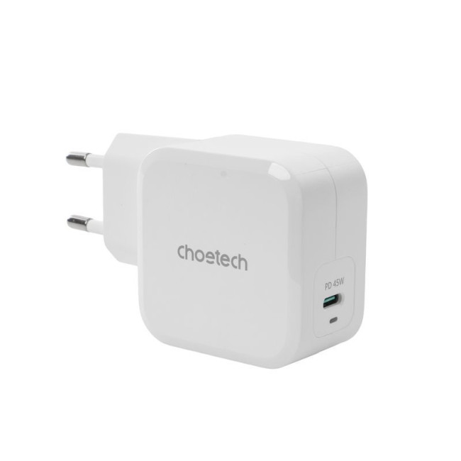 Мережевий зарядний пристрій, GaN, USB-C, 45Вт, QC3.0/PD/PPS