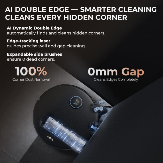 Робот пилосос Dreame Mova Z60 Ultra Roller Complete Black-EUA