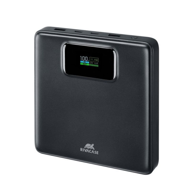 Портативний зарядний пристрій, 25800 mA, PD 100W, з LCD, чорний