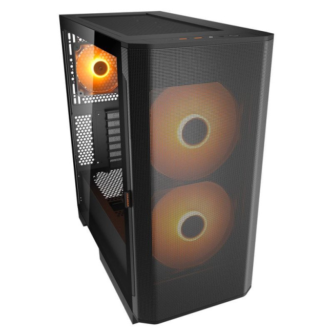 Ігровий корпус, 2*180mm ARGB, 1*120mm ARGB вентилятори передвстановлені, ATX/mATX/mini-ITX, скляне вікно
