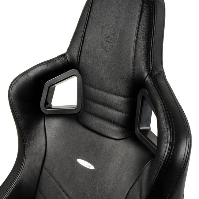 Ігрове крісло Noblechairs EPIC натуральна шкіра, чорний