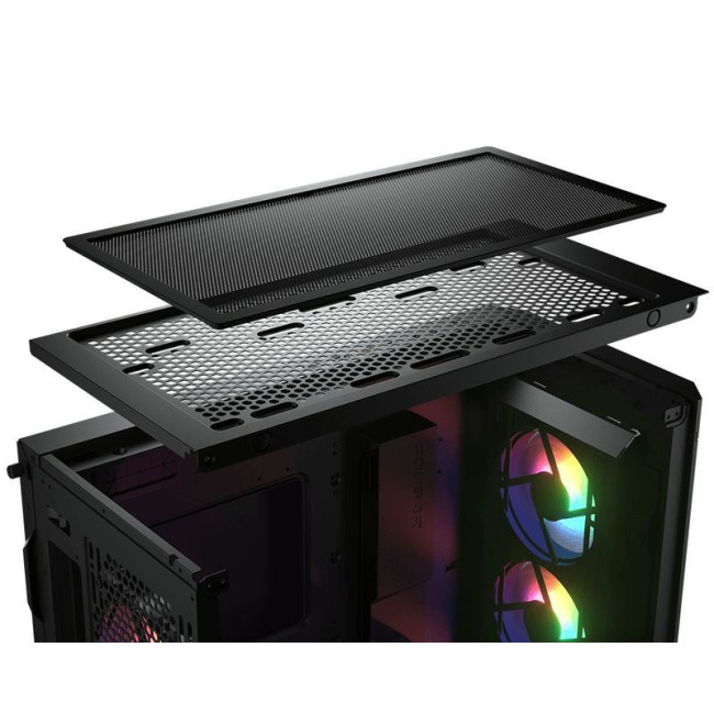 Ігровий корпус, 3*120mm ARGB, 1*120mm ARGB вентилятори передвстановлені, ATX/mATX/mini-ITX, скляне вікно