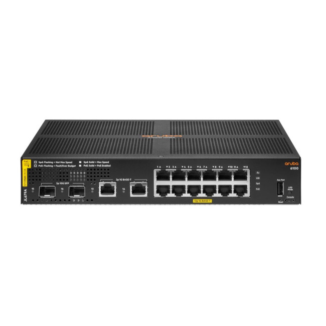 Комутатор Aruba 6100 12G CL4 2SFP+ 139W Switch JL679A (RSVLC-1814)