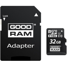 Карта пам'яті GoodRam microSDHC 32GB Class 10 UHS I (M1AA-0320R12) + SD адаптер