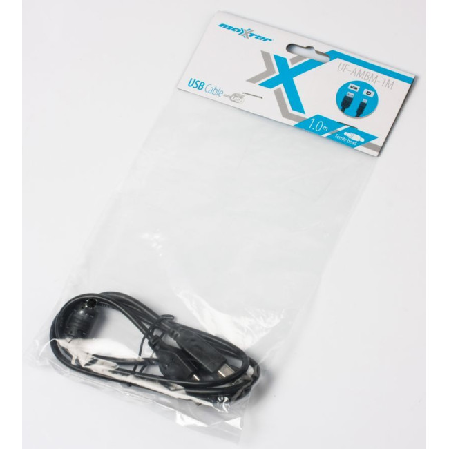 Кабель USB2.0 AM/BM, 1 м, феритовий фільтр