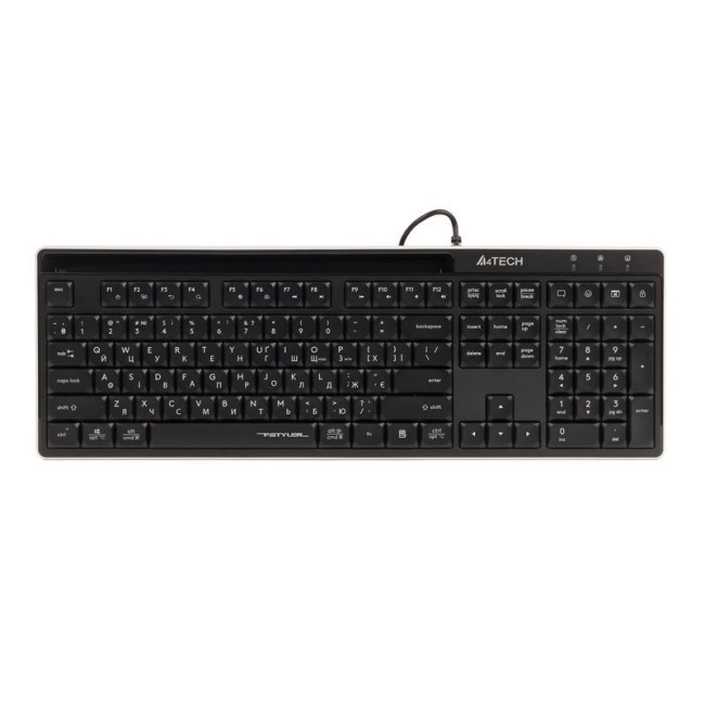 Клавіатура з ножичним перемикачем Fstyler, USB, Quiet typing, чорна