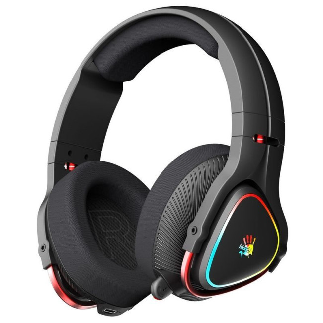 Ігрові бездротові навушники з мікрофоном, RGB, Bluetooth + 2.4GHz + 3.5 jack