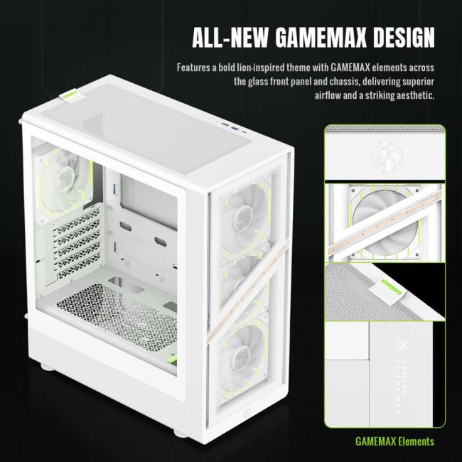 Корпус для комп'ютера ATX W/O PSU AERIS 330 GW GAMEMAX