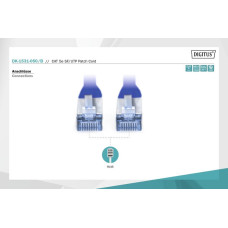 Патч-корд CAT 5e SF-UTP, Cu, PVC AWG 26/7, довжина 5 м, колір синій DK-1531-050/B DIGITUS by ASSMANN