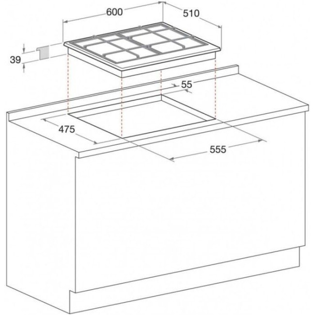 Газова варильна поверхня Whirlpool GMT 6422 AN