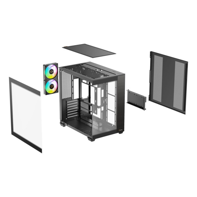 Корпус для комп'ютера ATX W/O PSU DELTA C74 ARGB чорний (DELTA-C74-BKD200XX-GL) OCYPUS