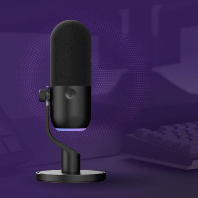 Мікрофон Streamplify MIC MINI-48-RGB-ST, чорний