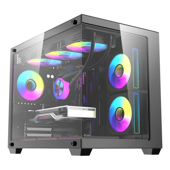 CASE MINITOWER MATX W/O PSU/B275 PRO BLACK DARK FLASH