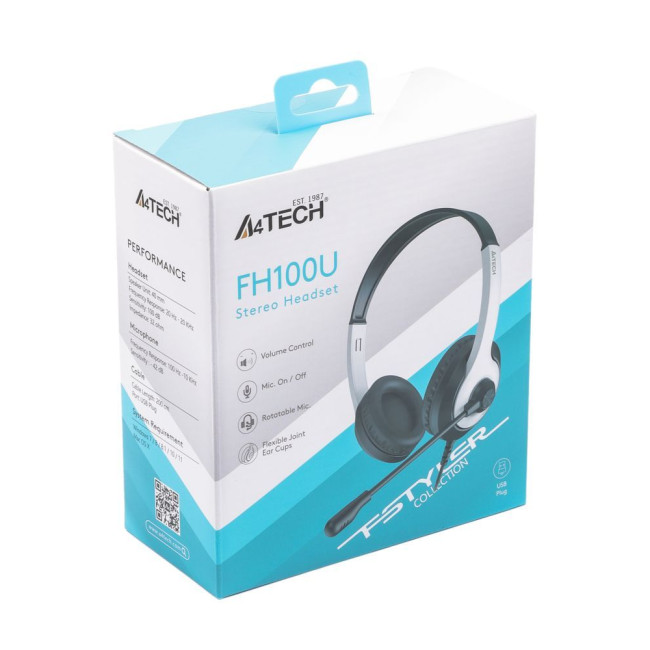 Гарнітура Fstyler USB Stereo Headphone, чорний + білий