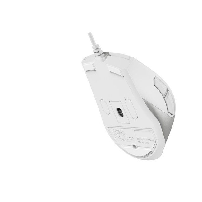 Миша дротова безшумна Fstyler, USB, 2400 dpi, білий+сірий