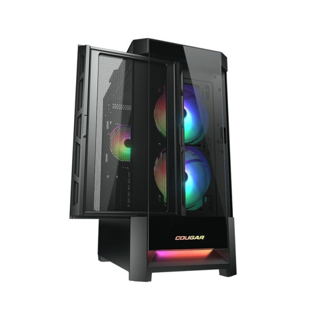 Ігровий корпус, 2*140mm RGB, 1*120mm RGB вентилятори передвстановлені, ATX/mATX/mini-ITX, скляне вікно