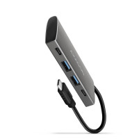 Хаб концентратор AXAGON HMC-4G2 SuperSpeed ​​USB-C 10 Gbps SPEEDSTER 4, Сірий