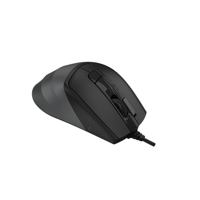 Миша дротова безшумна Fstyler, USB, 2400 dpi, чорний+сірий