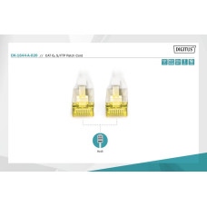 Патч-корд CAT 6A S-FTP, Cu, LSZH AWG 26/7, довжина 2 м, колір сірий DK-1644-A-020 DIGITUS by ASSMANN