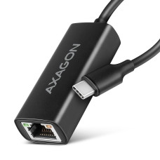 Мережевий адаптер AXAGON ADE-ARC USB-C 1 gigabit, чорний