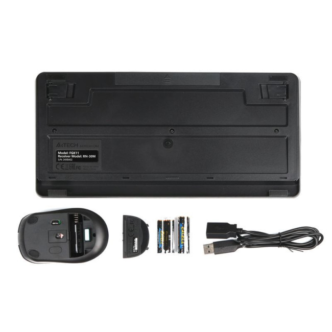 Комплект бездротовий Fstyler клавіатура+миша, чорний, USB