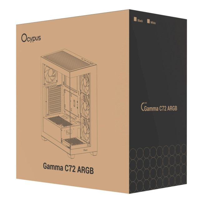 Корпус для комп'ютера ATX W/O PSU GAMMA C72 BK ARGB (GAMMA-C72-BKD400XX-GL) OCYPUS