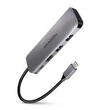 Хаб концентратор AXAGON HMC-5 SuperSpeed USB-C COMBO 5in1 hub, Сірий