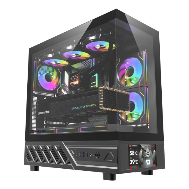 CASE MIDITOWER ATX W/O PSU/DS950V BLACK DARK FLASH