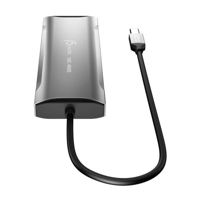Док станція USB-C 10Gbps, 7-в-1 (хаб/HDMI/PD/картридер), сірий