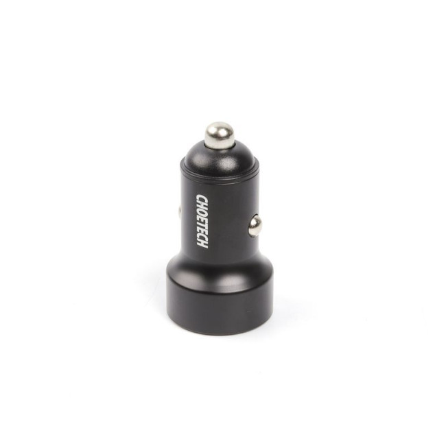 Автомобільний зарядний пристрій, 2 USB-C, 40Вт, PD, чорний