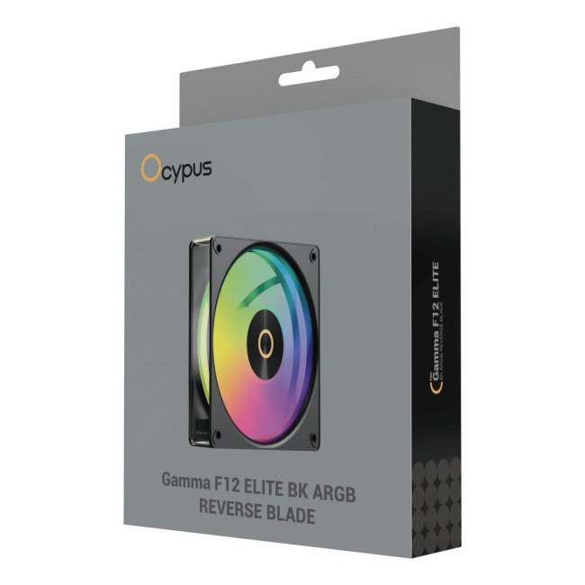 Корпусний вентилятор GAMMA F12 ELITE BK ARGB REVERSE BLADE (GAMMA-F12-BK1AM01E-GL) OCYPUS