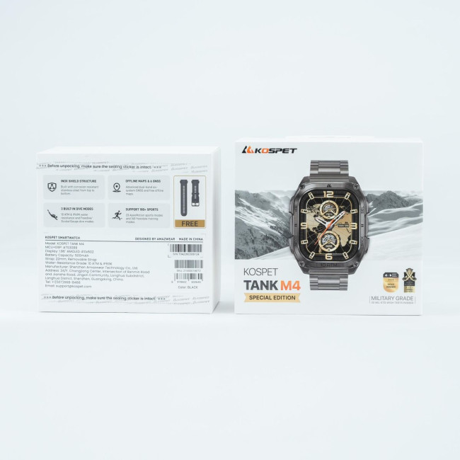 Розумний годинник TANK M4 SE BLACK KOSPET