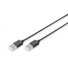 Кабель USB, тип A (M/M), 1 м, чорний AK-300100-010-S DIGITUS by ASSMANN