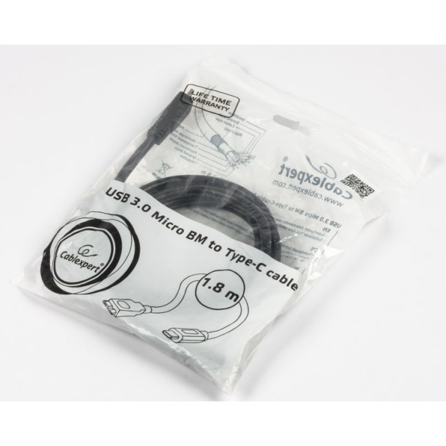 Кабель USB 3.0 Micro BM-тато/C-тато, 1.8 м, преміум