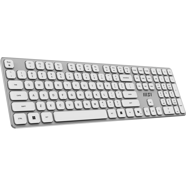 Комплект бездротовий клавіатура + миша MSI K210 W, білий