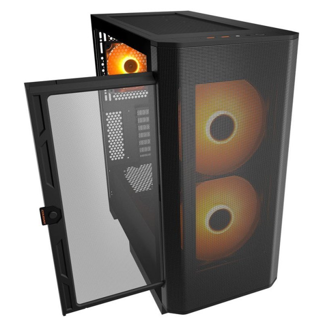 Ігровий корпус, 2*180mm ARGB, 1*120mm ARGB вентилятори передвстановлені, ATX/mATX/mini-ITX, скляне вікно