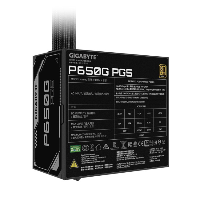 Блок живлення ATX3.1 650W GP-P650G PG5 GIGABYTE